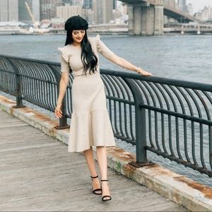 Rachel Parcell Collection Medium Brooklyn Sweater Dress in Taupe